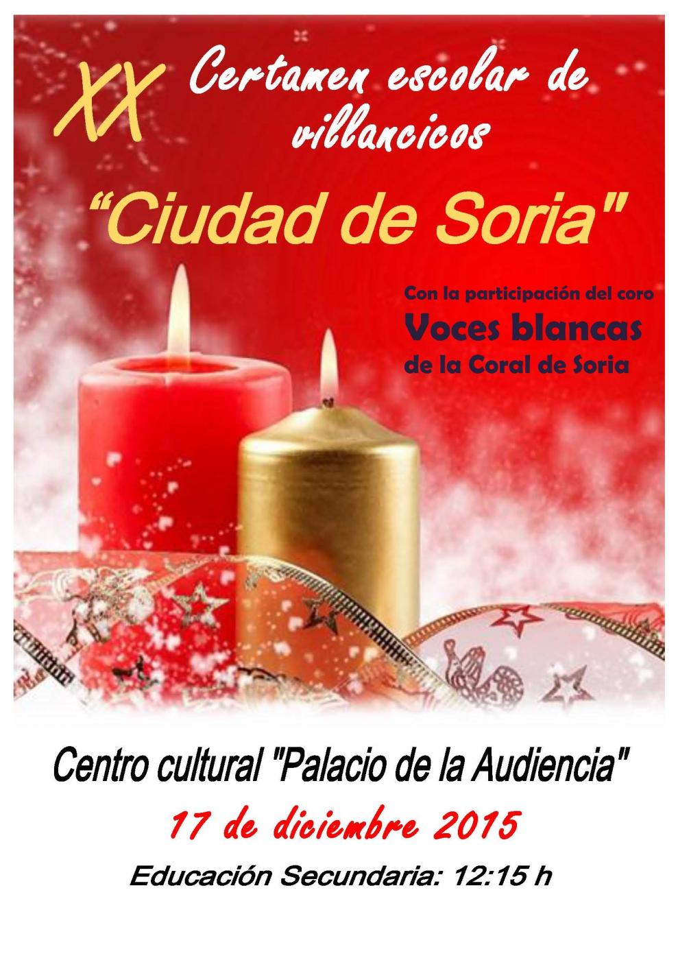 Festival de villancicos de secundaria, con la participación de Voces blancas de la Coral de Soria